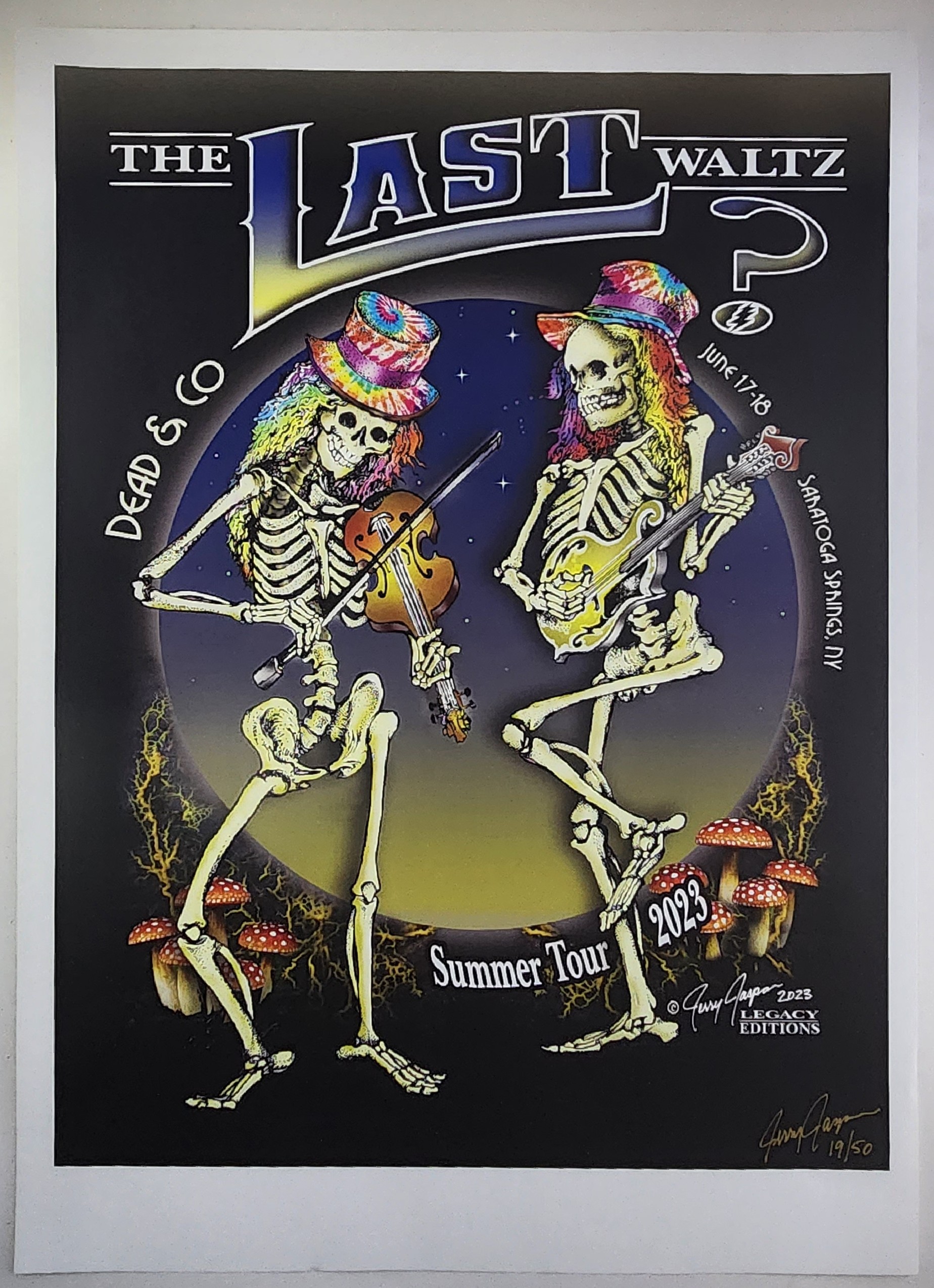 PS2023 The Last Waltz Dead and Company Final Tour Limited Edition Signed Numbered Jerry Jaspar Posters